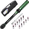 Uharbour Set di Chiavi Dinamometriche per Bicicletta 1-25 Nm, Set di Chiavi Dinamometriche da 1/4" per Bicicletta con Punte e Barra di Prolunga, Precisione di Errore ±3%