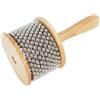 A-Star Shaker Cabasa Afuche con perline in legno - Diametro 9 cm, medio - Strumento a percussione manuale