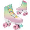 ATTABO Pattini a rotelle Aquatica 39-42 EU, in alluminio, design colorato, ruote 82A, 54 mm x 32 mm, protezione per le dita, freni sicuri, materiali durevoli, ABEC-5, multicolore