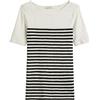 Marc O'Polo Marc OߴPolo Donna T-shirt in cotone bio a righe, Multicolore (Multi), S