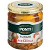 Ponti, Funghi Alla Pizzaiola, Coltivati alla Pizzaiola in Olio di Semi di Girasole, Ideali per Antipasti, Insalate e Primi Piatti, 100% Made in Italy, 190 gr