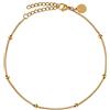 GD GOOD.designs Gd. GOOD.designs EST. 2015 cavigliera da donna in argento - impermeabile - cavigliera con piccole perle a pois - da donna in acciaio inox, 22 cm, Metallo, Zirconia cubica