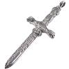 ForFox Ciondolo Spada Cinese in Argento Sterling 925 Grande Vintage per Uomo Ragazzo