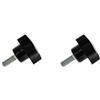 Othmro Viti di serraggio per pomello a stella, 8 mm (M8) x 40 mm, 2 pezzi, colore: nero