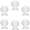 MroMax 6 pomelli rotondi in acrilico, trasparenti, 2,1 x 1,7 x 1,4 cm (lunghezza x larghezza x altezza) da usare