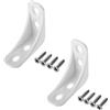 MroMax 50 Pezzi Staffe Angolari in Plastica Bianche a L, 3,9 x 3,9 x 1,6 cm (LxLxA) Staffa ad Angolo Retto a 4 Fori, Ideale per Supportare/Rinforzare Mensole Leggere, Progetti Fai da Te e Assemblaggio