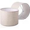 Koorle Set di 2 paralumi a tamburo, per lampade da tavolo, lampada da terra, 33 cm superiore x 33 cm inferiore x 25,4 cm di altezza, paralumi in tessuto beige linea grande, facile da montare, paralumi di