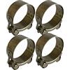 Boltza® Morsetto per tubo flessibile singolo in acciaio inox, 40-43 mm, clip di scarico in gomma siliconica x4