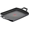 Lagostina Aroma Piastra Grill Antiaderente in Alluminio Pressofuso 26x32 cm, Induzione, Gas e Forno con Indicatore Cottura Thermo-Signal e Rivestimento Titanium Per Mantenere il Calore