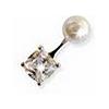 SANICO SRL Bjt957 Orecchini Pearl White Zircon Stainless Steel