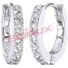 Orecchini White Crystal Hoop 1 Paio