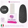 TUTTOPERLESTETICA Semipermanente colore nero argento glitter N 128 da 12 ML - Hema e TPO Free