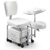 Weelko Sedia Pedicure con Poggiapiedi e Cassettiera per Estetista - Postazione Pedicure e Manicure Professionale TENDY