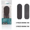 10 RICAMBI ADESIVI per Raspa pedicure in acciaio inox 2 facce