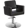 MUDI SEDIA POLTRONA DA PARRUCCHIERE TAGLIO CAPELLI DONNA NERA CHIC R