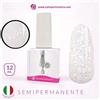 TUTTOPERLESTETICA Semipermanente colore Bianco glitterato con sfumature rosa N 4202 da 12 ML - Hema e TPO Free