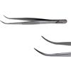 MELCAP Pinzetta Curva 14 cm per ciglia punta fine in acciaio inox