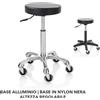 XANITALIA Sgabello per parrucchiere Roller Pro Ideal - Comfort e praticità per il tuo salone Nylon nera L