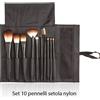 XANITALIA Set 10 pennelli setola nylon per trucco make up