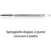 XANITALIA Spingipelle doppio 2 punte - concavo e piatto IN ACCIAIO