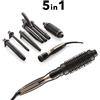 Xanitalia Set Arricciacapelli professionale PIASTRA PER CAPELLI 5in1 ceramica tourmalina AIR COMBO PRO STYLING