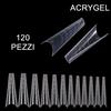 TUTTOPERLESTETICA 120 PUNTE PER ACRYGEL - PUNTA STRETTA FORMA A C