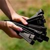 UNIGARDIA Set di 40 Picchetti di Ancoraggio per Bordi per Aiuole - Picchetti da Giardino in Plastica 24,5 cm - Chiodi di Fissaggio, Nero