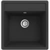DELINIA Lavello sopratop 1 vasca in quarzo nero DELINIA Onega L 51 x L 49 cm