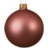 Magie di Natale Palline per albero di Natale in vetro decorate (10 cm, Rosa Velluto Opaco, 4)