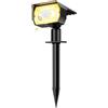 nipify Faretti Solari a Led da Esterno Giardino con Sensore di Movimento, [56LED/3 Modes] Lampade da Giardino Potenti Impermeabile Luci Solari Esterno per Cortile Vialetto (Bianco caldo)