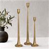 SUJUN Set di 3 portacandele in ferro, alti e decorativi, per matrimoni, tavolo da pranzo, decorazioni per feste (ottone anticato)