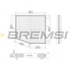 BREMSI Filtro, Aria abitacolo BREMSI FC0187C