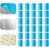 IDRBEH 30 pcs Calamita per Cellulare Auto, piastre in metallo Universale autoadesive adesivo per magnete da auto, supporto per cellulare da auto, molto sottile, per cellulare e tablet, Rettangolari