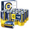 ALLMAX BATTERY Batterie Alcaline C BABY (LR14) Allmax Maximum Power (12 pezzi): Durata ultra-lunga,conservazione per 7 anni, tenuta stagna,compatibili con i dispositivi, offerte da EnergyCircle Technology (1,5 Volt)