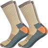 Woolrich John Rich & Bros. Woolrich Merino Wool Socks for Men - Made in USA, Crew Hiking Sock, Made of 78% Merino Lambswool w/Padded Arch, 2 Pairs