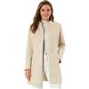 Allegra K Coat Caban Donna | Caldo peacoat casual, versatile abbigliamento quotidiano da ufficio, vestibilità ampia e rilassata, elegante dettaglio