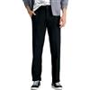 Haggar Men's Cool 18 PRO Straight Fit Flat Front Superflex Waistband Pant, Black, 38Wx32L