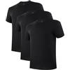 Bamboo Cool Maglietta intima da uomo, traspirante, elasticizzata, girocollo, morbida, confezione da 3, nero, XL
