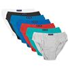 SOCKSVILLE Confezione da 7 slip assortiti tinta unita bianco/rosso/nero/blu,Multipack, morbido misto cotone,Confortevole, traspirante, pantaloni per bambini, biancheria intima,2-3, Rosso/Nero/Verde, 3-4 Anni