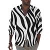 Generic Zebra Skin Texture - Camicia a maniche lunghe da uomo con bottoni, Stile:, 3XL
