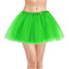 Yolev Gonna Tulle Verde da Donna Elasticizzata a 3 Strati Gonnellino Danza Classica Gonne in Tulle Costume di Carnevale Festa Vacanza Danza Gonna da Corsa di Vestiti Anni 80 Halloween Tutu Donna Adulto