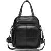 Kiepoar Zaino in Pelle per Donna, 3 in 1 come Zaino Borsa a Spalla e Borsetta Elegante Grande Borsa Scuola con Tracolla Removibile, Zainetto Vintage Moda Multitasche per Lavoro Viaggio Scuola