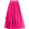 Luadnysin Gonna in Tulle Donna Gonne Semplice Tutu di Elegante Lunga Gonnellino Carnevale Sottogonna Adulto Classica Danza Costume Moderna Abbigliamento A Strati Dance