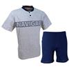 Navigare Pigiama Uomo Estivo Manica Corta Pantalone Corto Fresco Cotone 2141477 (XXL)