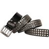 Generic Cinture Con Occhielli E Borchie Rivetto Cavo Cinturino Plus Size 3,8cm Di Larghezza Extra Lunga 105-150cm Cinghia in Pelle Con Fori E Fibbia a 3 Punte(110cm/43)