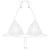 YAMAMAY - Bikini Parte Alta a Triangolo Senza Ferretto, Imbottitura Removibile, Donna, Sangallo, Bianco, monocromo
