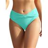 SHEKINI Fondo Bikini per Donna Triangolo Classico Ruched Bikini Nuoto Tronchi Culotte Slip Costumi da Bagno Pantaloncini da Spiaggia