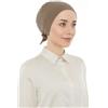 ihvan online Hijab, berretto sotto la sciarpa, fascia antiscivolo per la testa, per donne, hijab musulmano con chiusura posteriore, Marrone chiaro, Prossoefinito