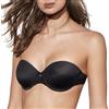 Selene, Reggiseno Donna a Fascia Trasparente, con Coppe Pre-Formate e Ferretto, Spalline Inseribili Trasparenti, Collezione Magdalena, Colore Nero, Taglia 2C