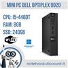 Dell Mini PC DELL Optiplex 9020M Cpu i5-4460T Ram 8Gb DDR3 SSD 240Gb Win11P Wifi
